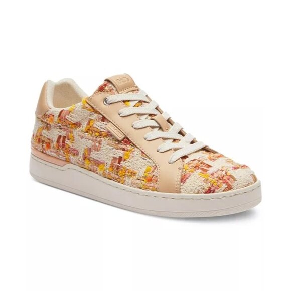 COACH Women's Lowline Signature Boucle Sneakers Size 5 NEW NWOB - Picture 1 of 6